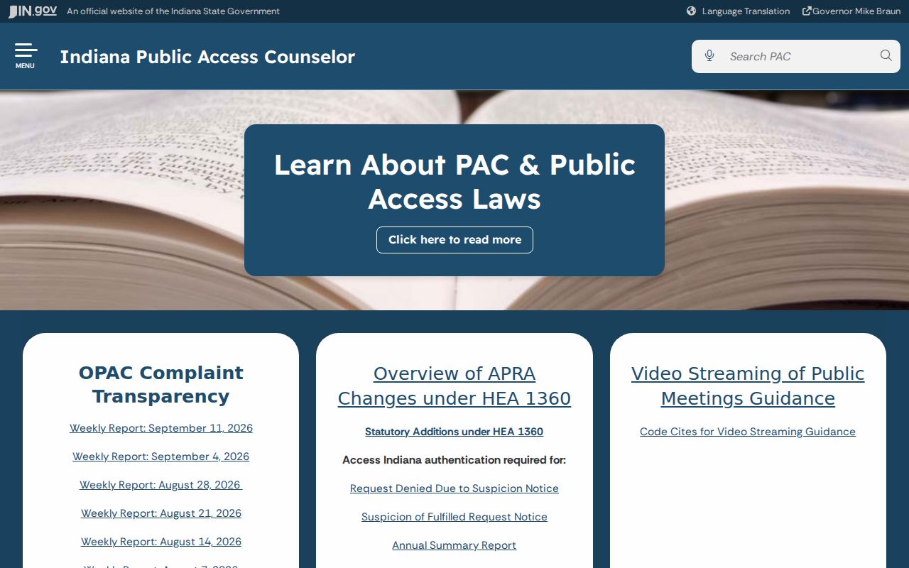 Indiana Public Access Counselor resource for Pike County bench warrant records
