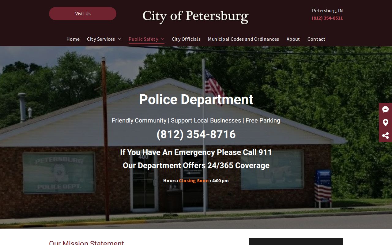 Petersburg warrant search source from the official police department